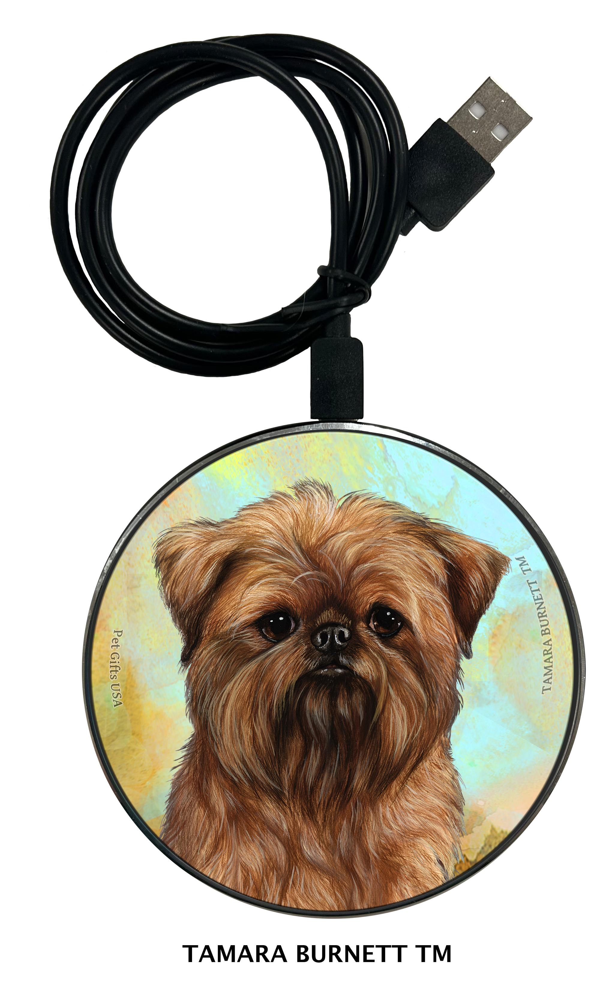 An image of product 29630 - Brussels Griffon - Zoomies Phone Charger